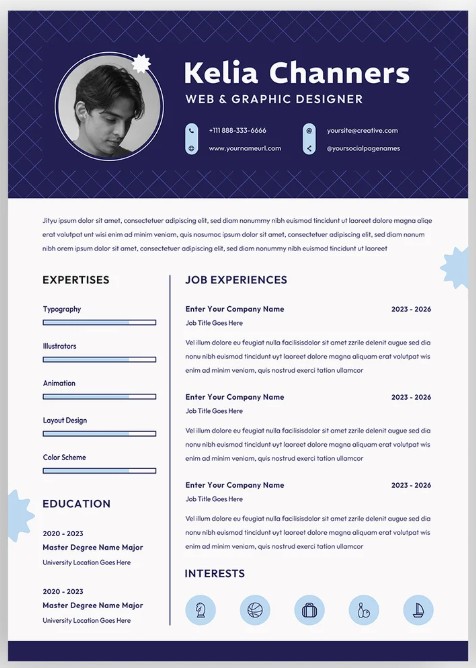 Template CV Template Créatif 11