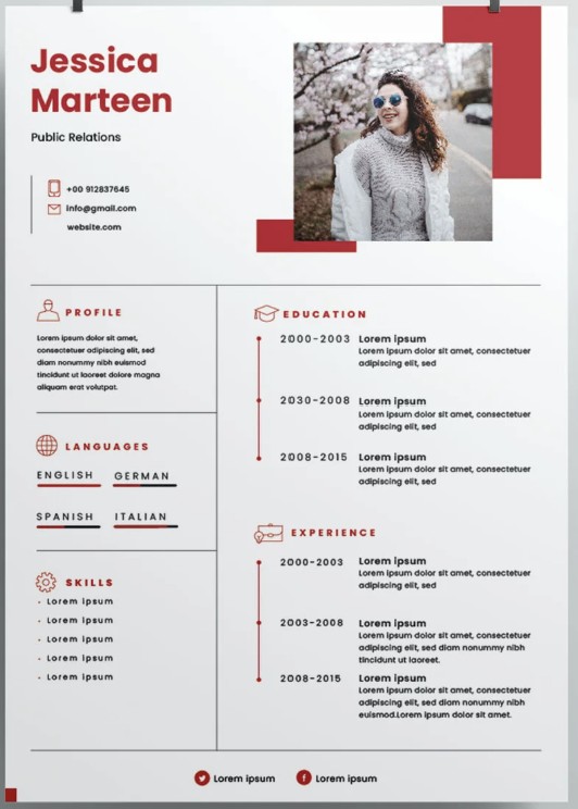 Template CV Template Créatif 12