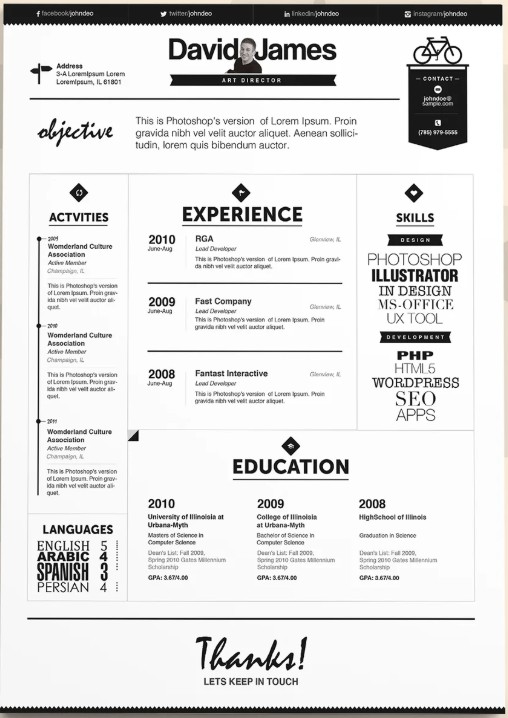 Template CV Template Créatif 15