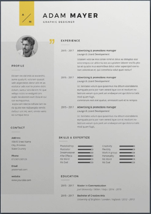 Template CV Template Créatif 3