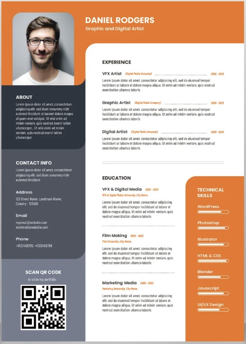 Template CV Template Créatif 5