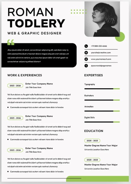 Template CV Template Créatif 6