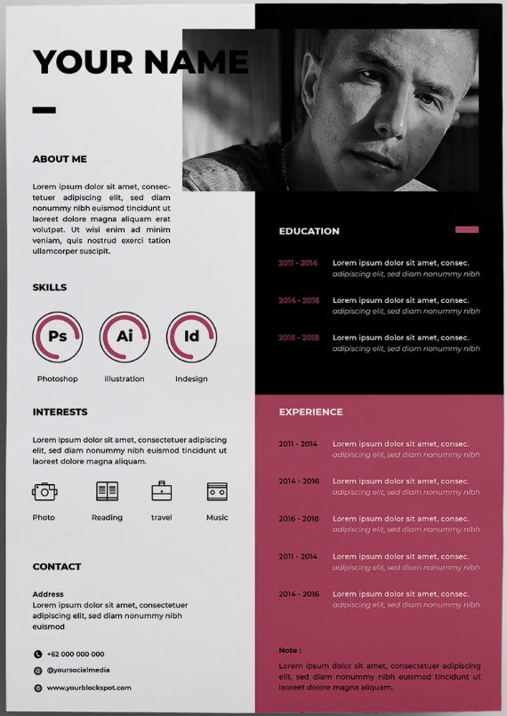 Template CV Template Créatif 7