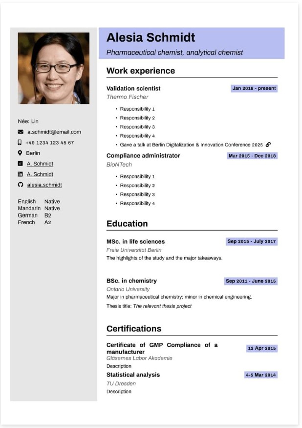Template CV Template Moderne 10