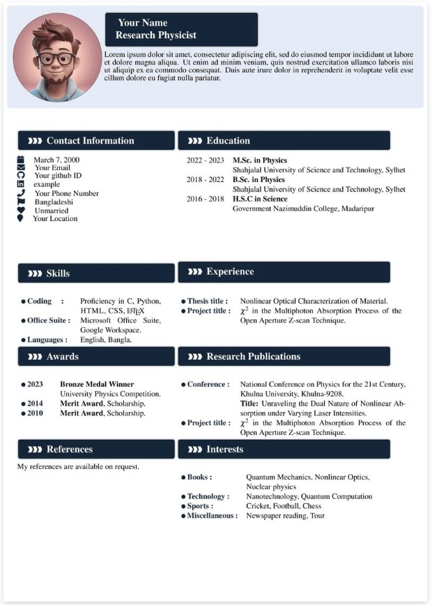 Template CV Template Moderne 6