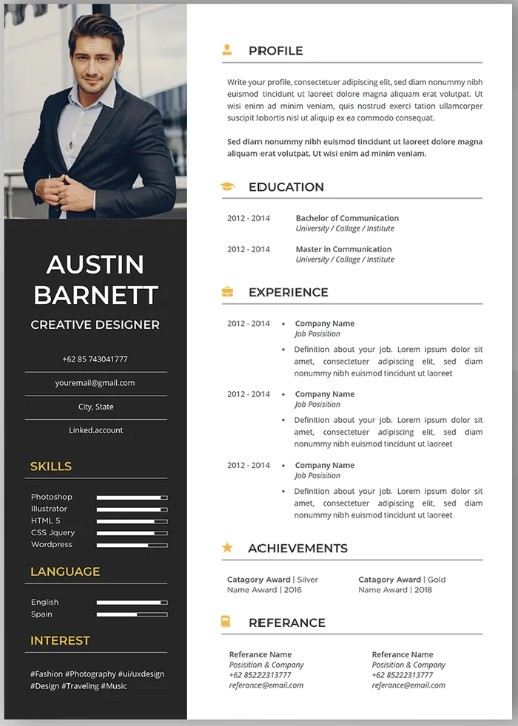 Template CV Template Professionnel 4