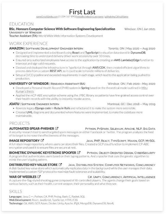 Template CV Template Simple 10