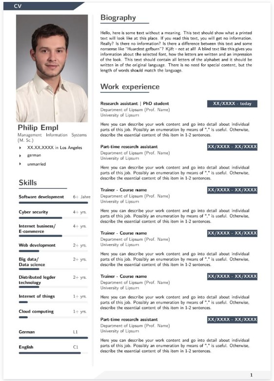 Template CV Template Simple 15