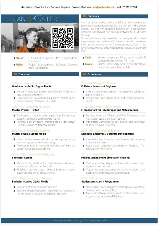 Template CV Template Simple 4