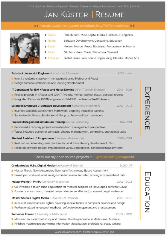 Template CV Template Simple 7
