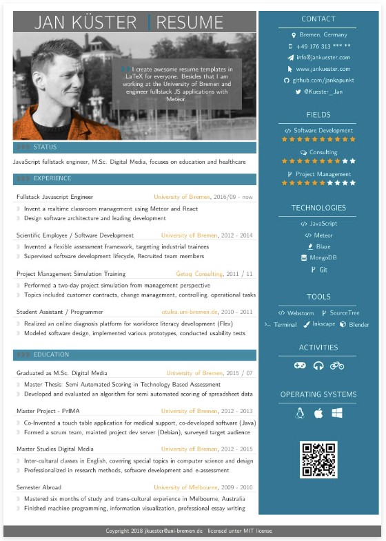 Template CV Template Simple 8